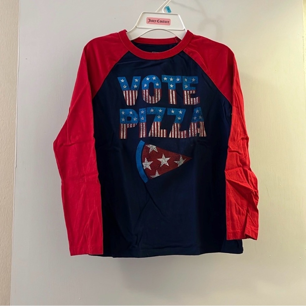 Gap Vote Pizza Long Sleeve Shirt size 8